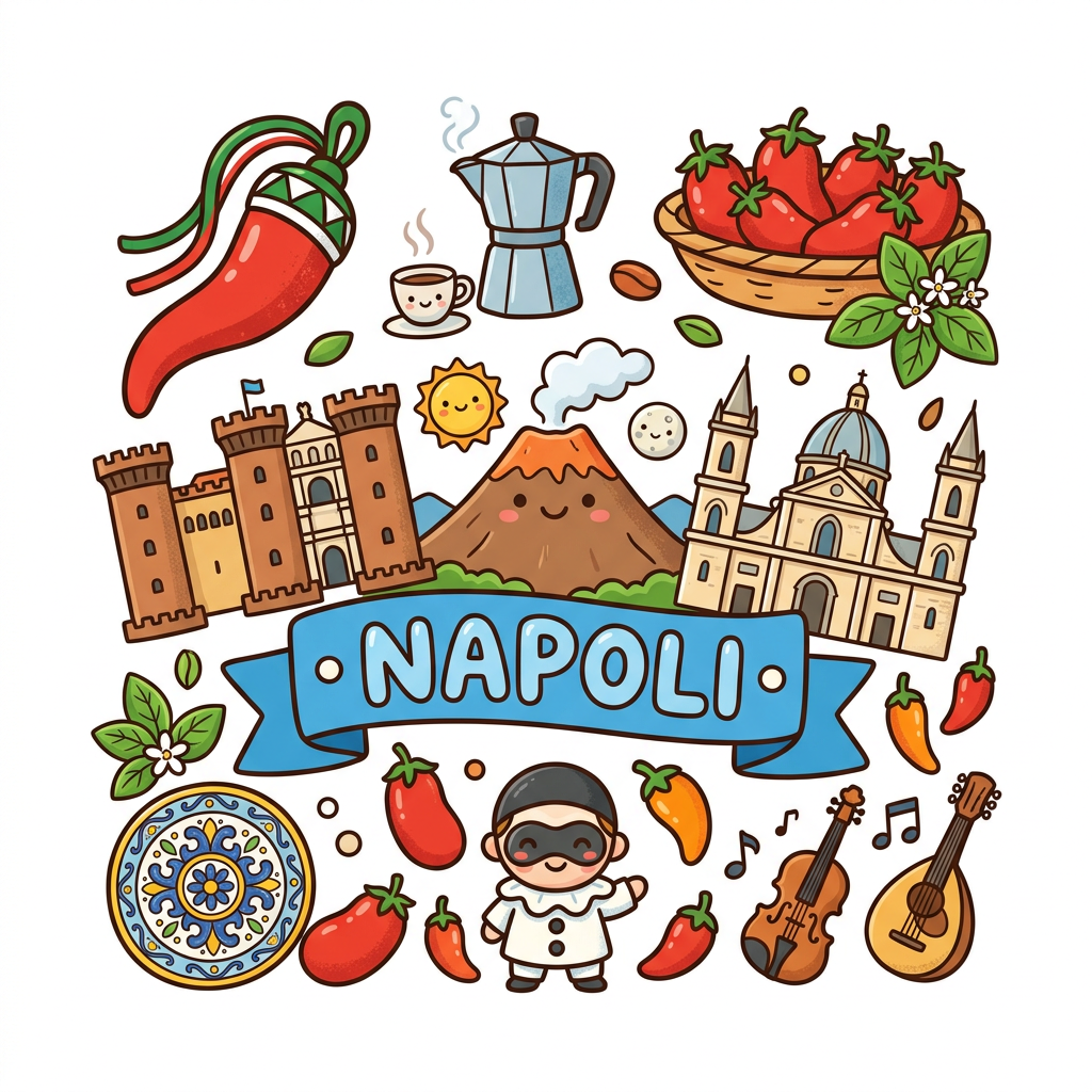 Napoli Kawaii Kitsch Toppers Drinktoppers 6 stk Ø8 cm