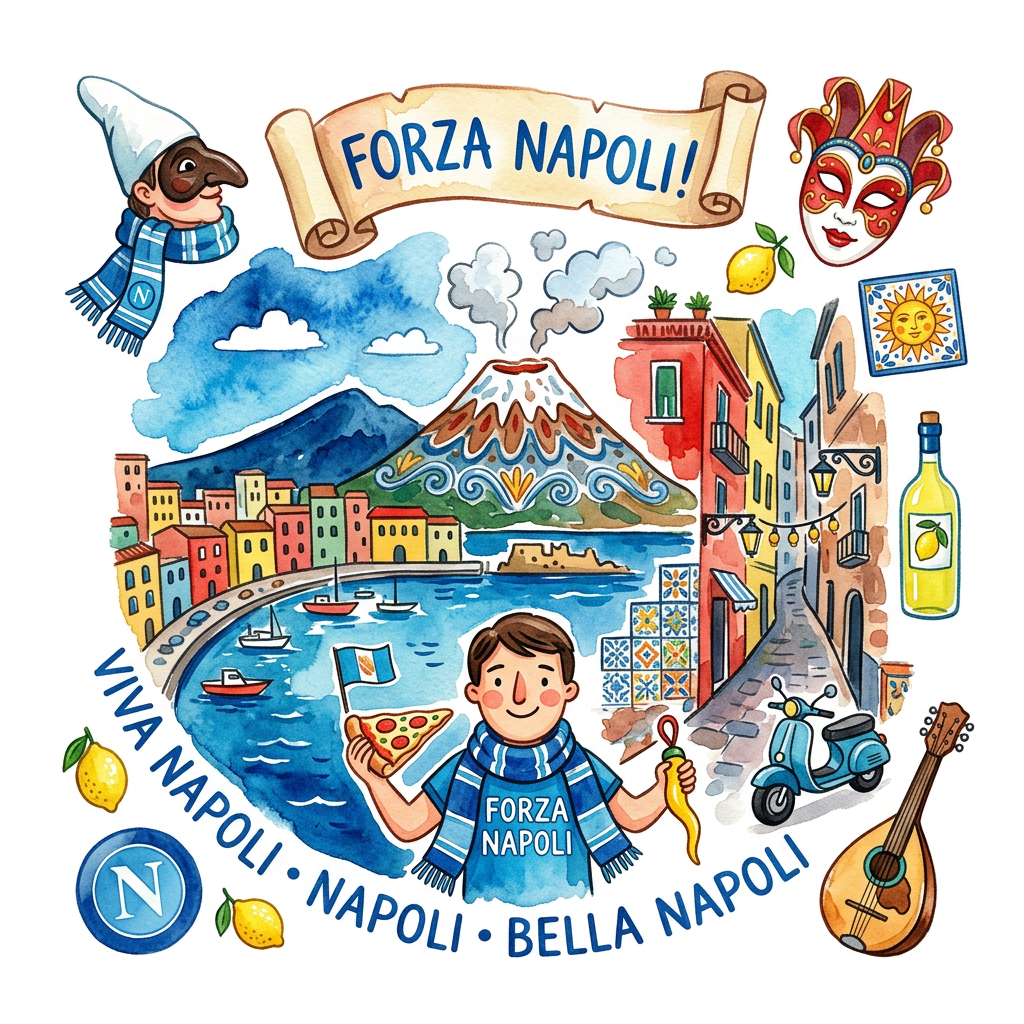 Napoli Fankollage Toppers Drinktoppers 6 stk Ø8 cm