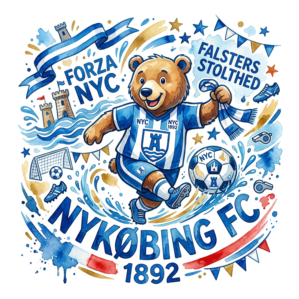 NFC Maskot Fodbold Toppers Drinktoppers 6 stk Ø8 cm