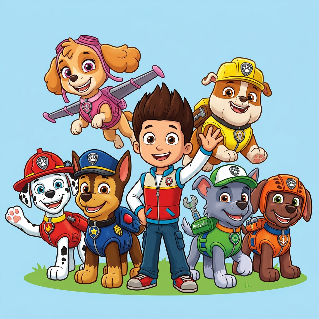 Paw Patrol Venner Toppers Drinktoppers 6 stk Ø8 cm