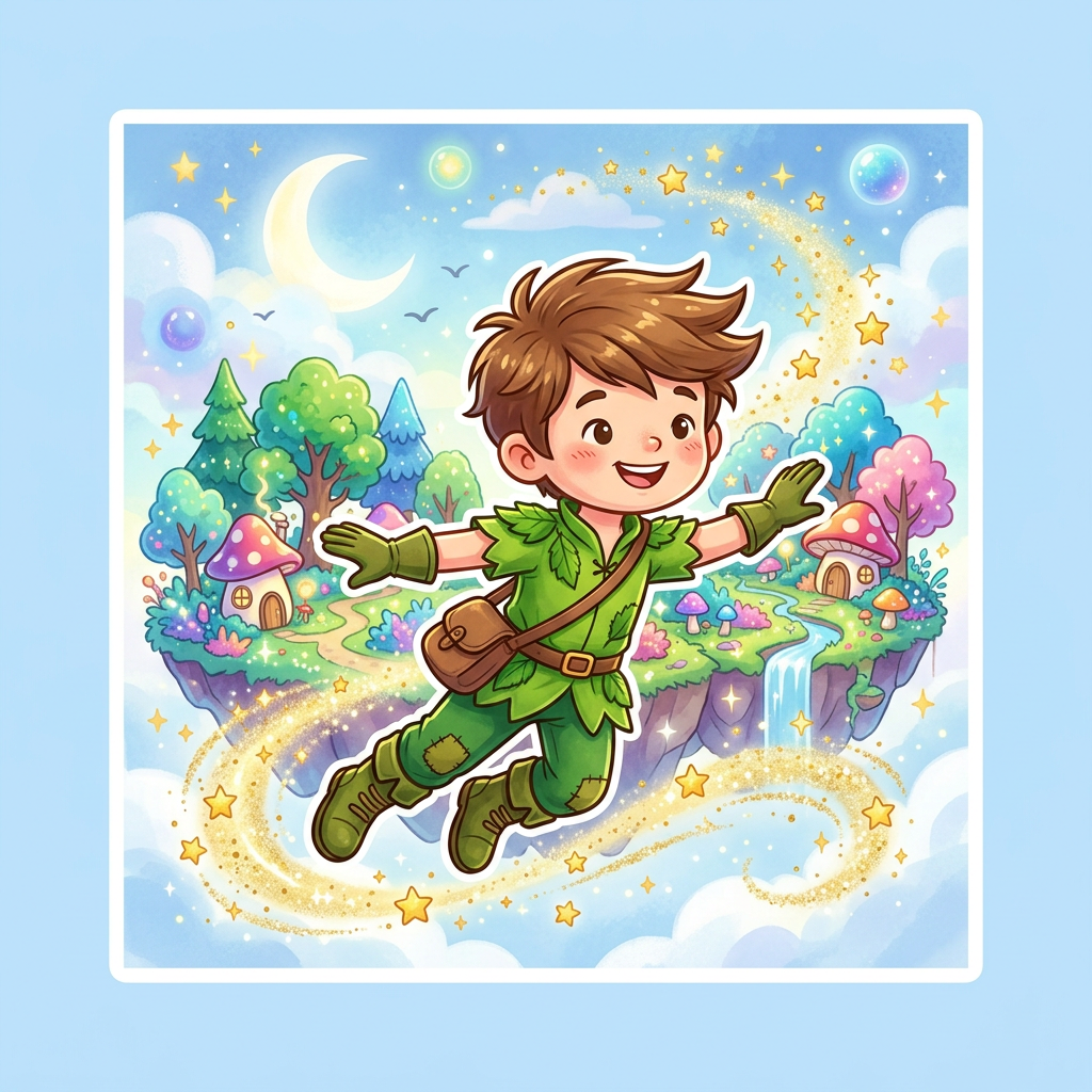 Peter Pans eventyr Toppers Drinktoppers 6 stk Ø8 cm