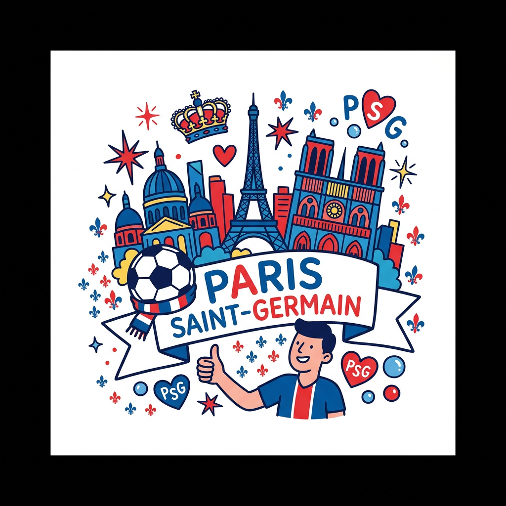 PSG Fodbold Paris Toppers Drinktoppers 6 stk Ø8 cm