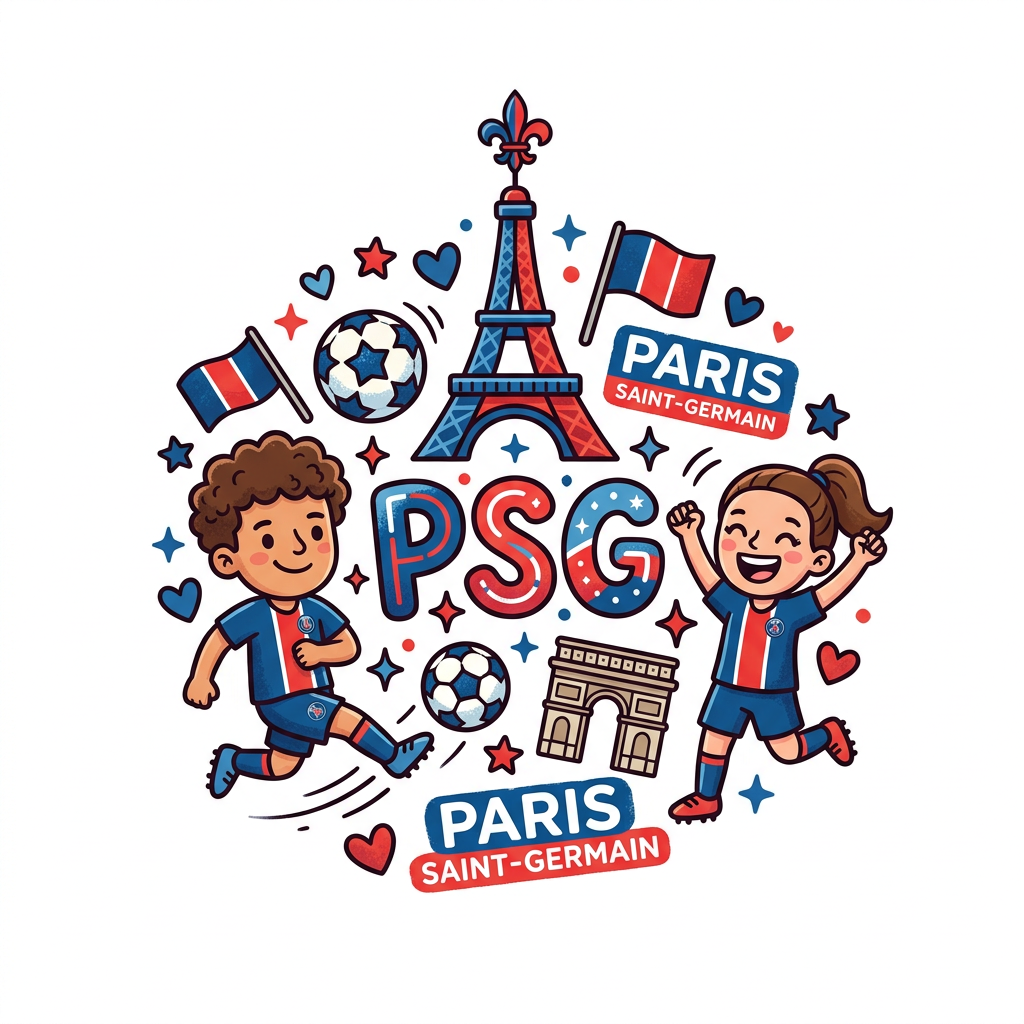 PSG Kids Paris Toppers Drinktoppers 6 stk Ø8 cm