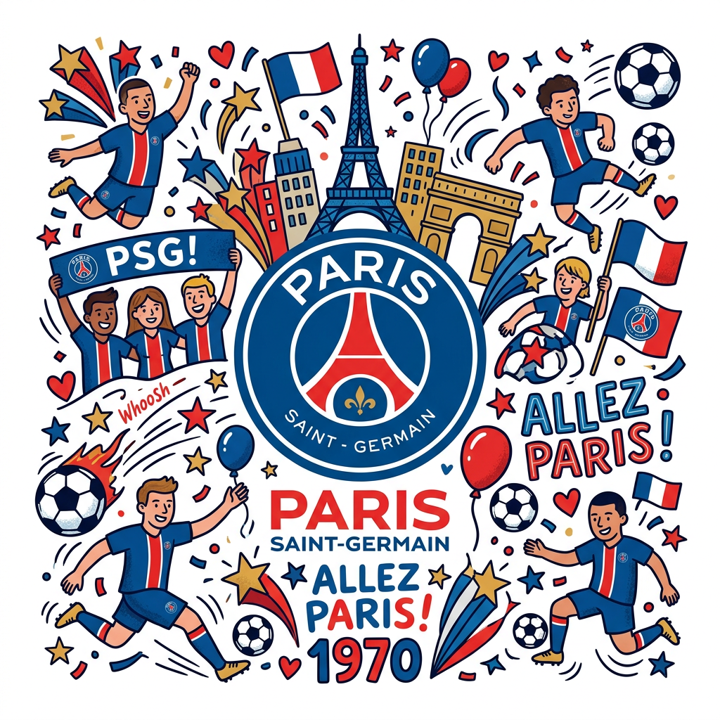 PSG Fodboldfest Toppers Drinktoppers 6 stk Ø8 cm