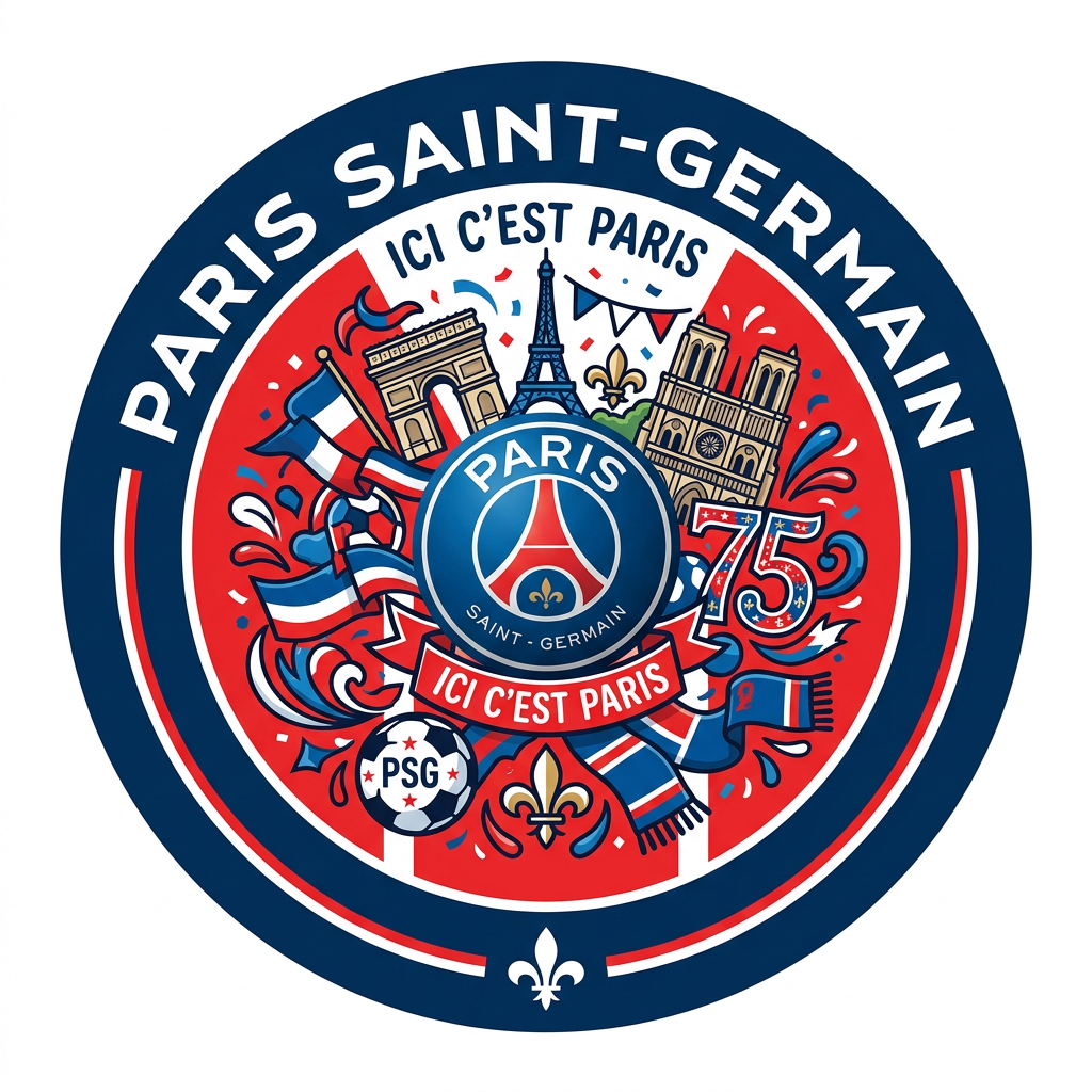 PSG 75 år Toppers Drinktoppers 6 stk Ø8 cm