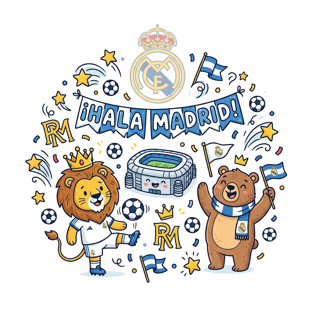 Real Madrid Fest Toppers Drinktoppers 6 stk Ø8 cm