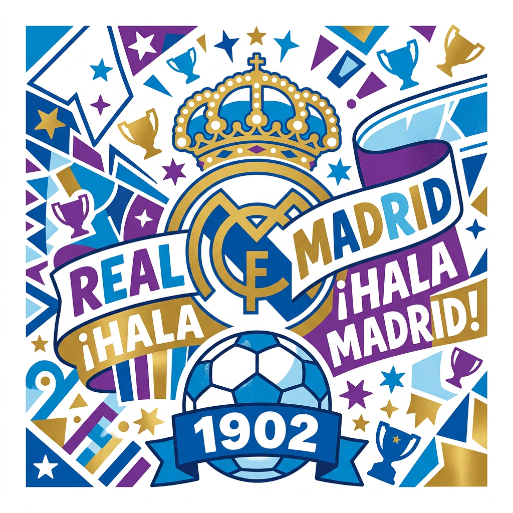 Real Madrid Skjold Toppers Drinktoppers 6 stk Ø8 cm