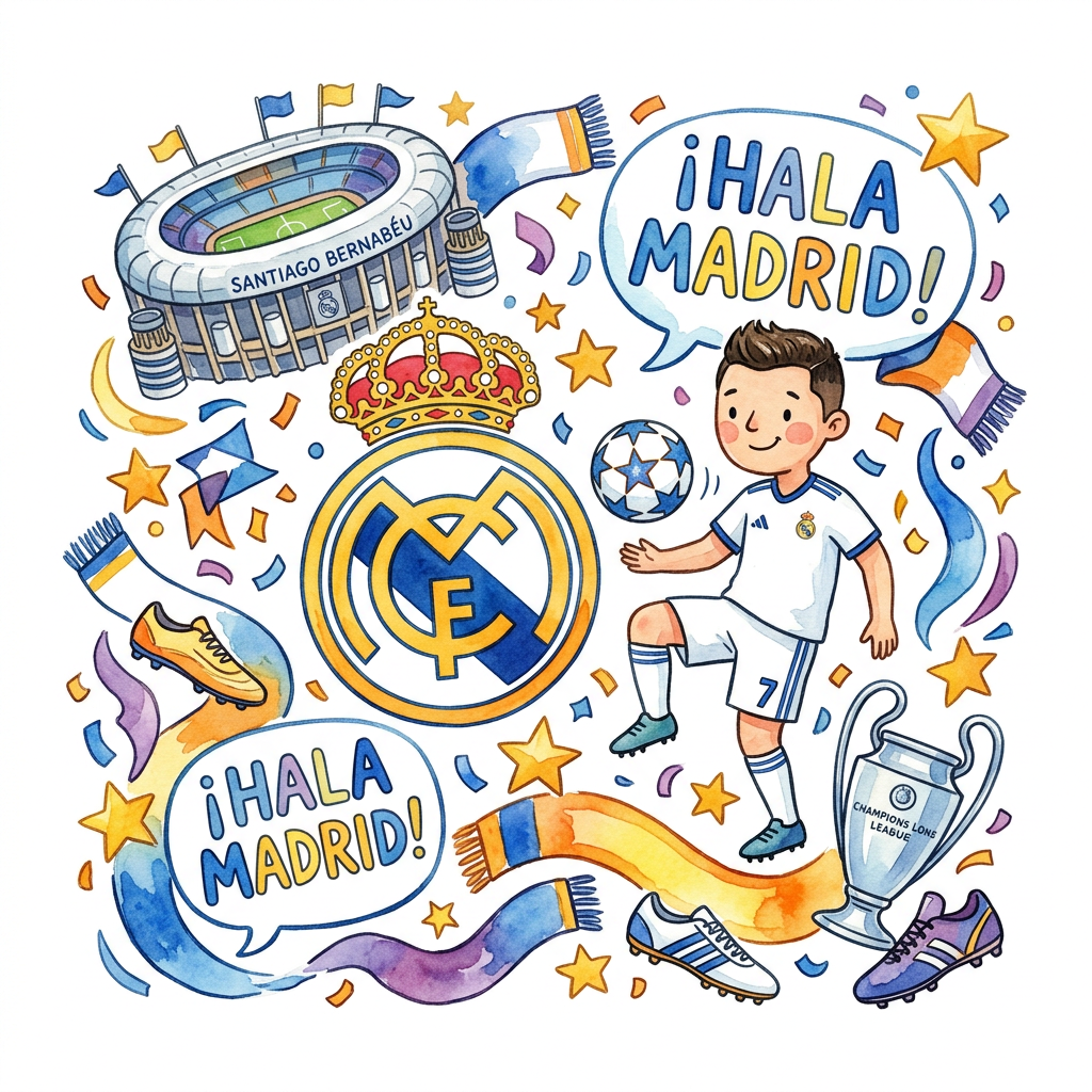 Real Madrid Drømme Toppers Drinktoppers 6 stk Ø8 cm