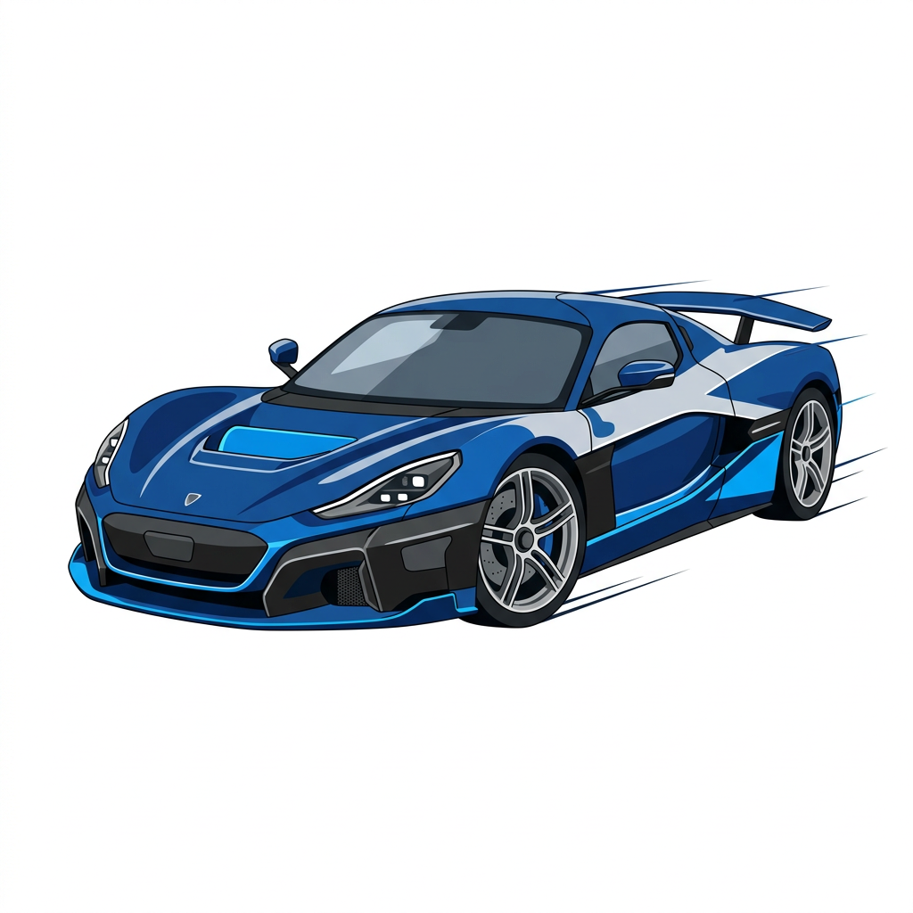 Blå Rimac Hastighed Toppers Drinktoppers 6 stk Ø8 cm