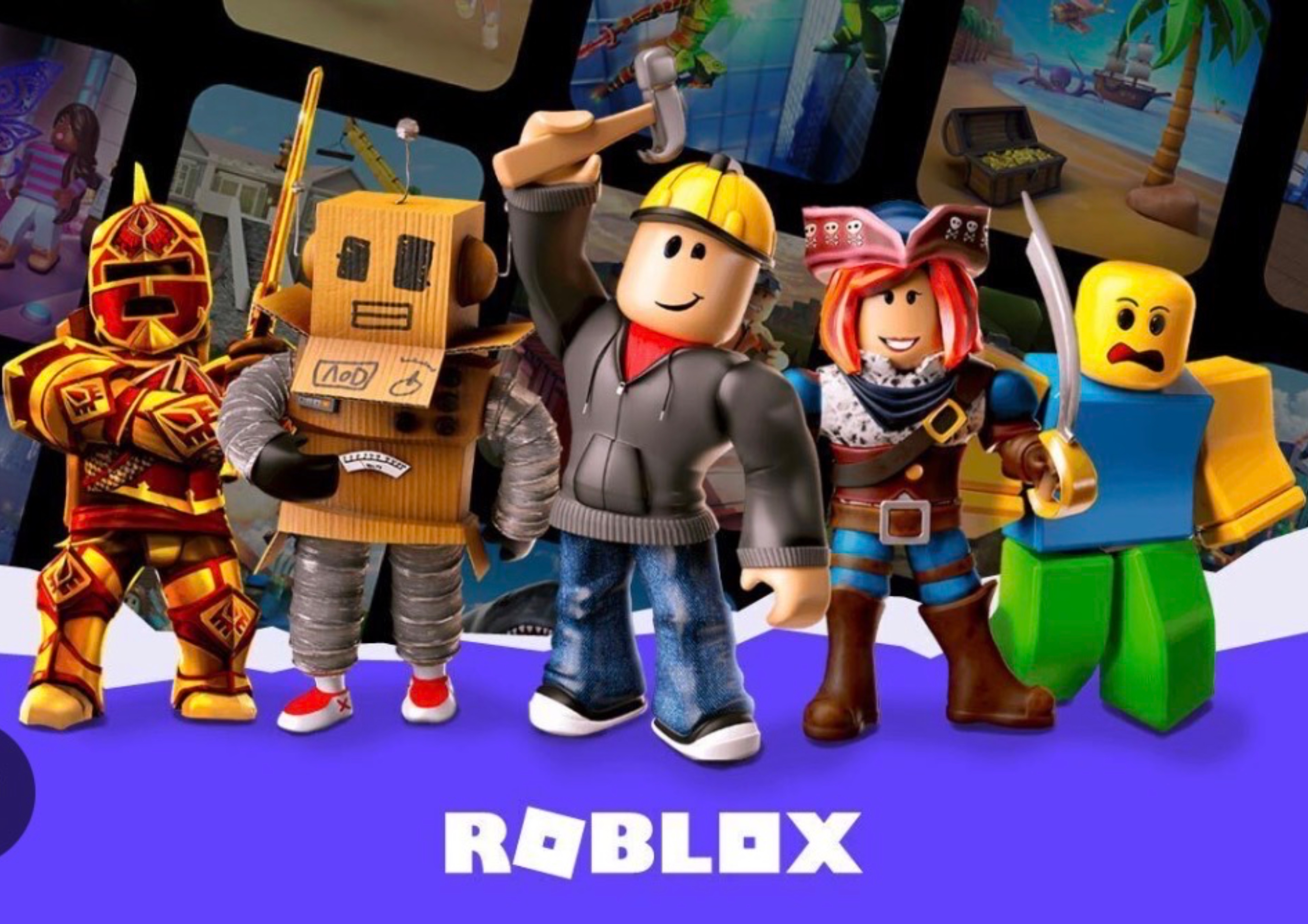 Farverig Roblox gruppe Toppers Drinktoppers 6 stk Ø8 cm