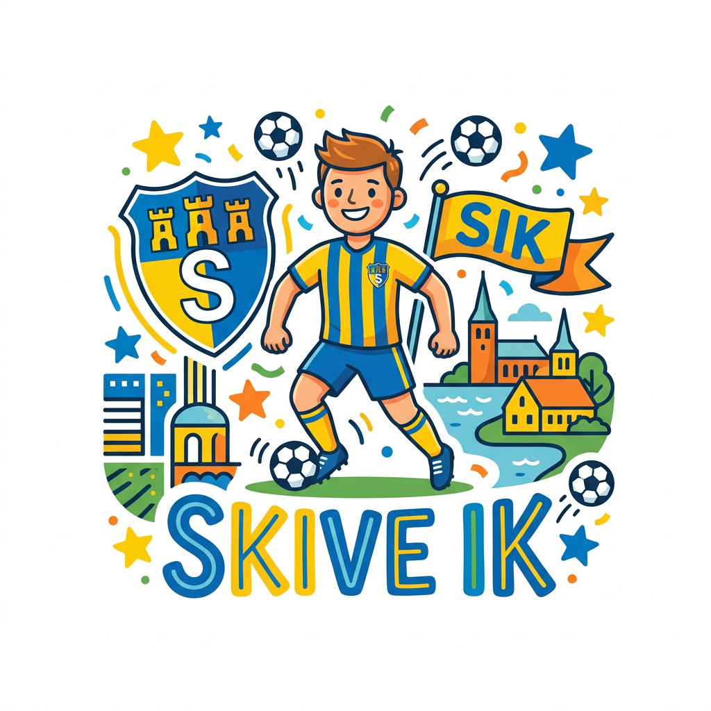 SIK Fodbold Illustration Toppers Drinktoppers 6 stk Ø8 cm