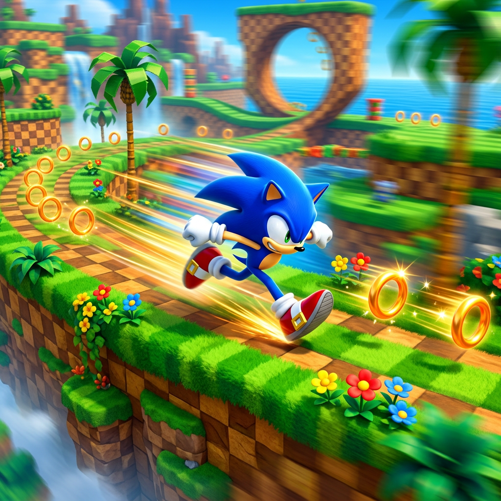 Sonic hastigheds løb Toppers Drinktoppers 6 stk Ø8 cm