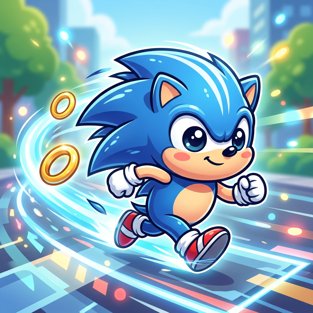 Sonic Hurtig Krølsorte Toppers Drinktoppers 6 stk Ø8 cm