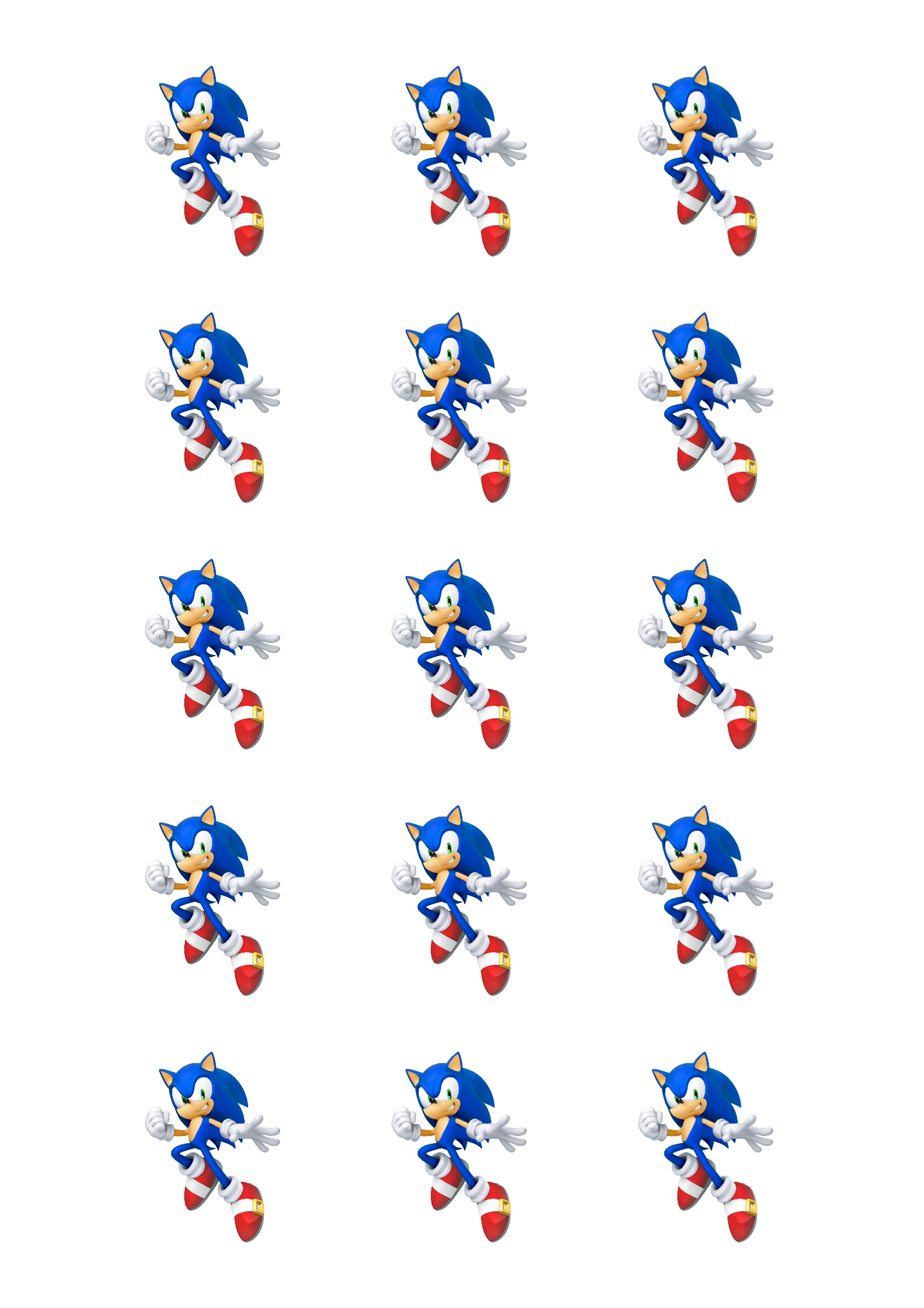 Sonic figurer Toppers Drinktoppers 6 stk Ø8 cm