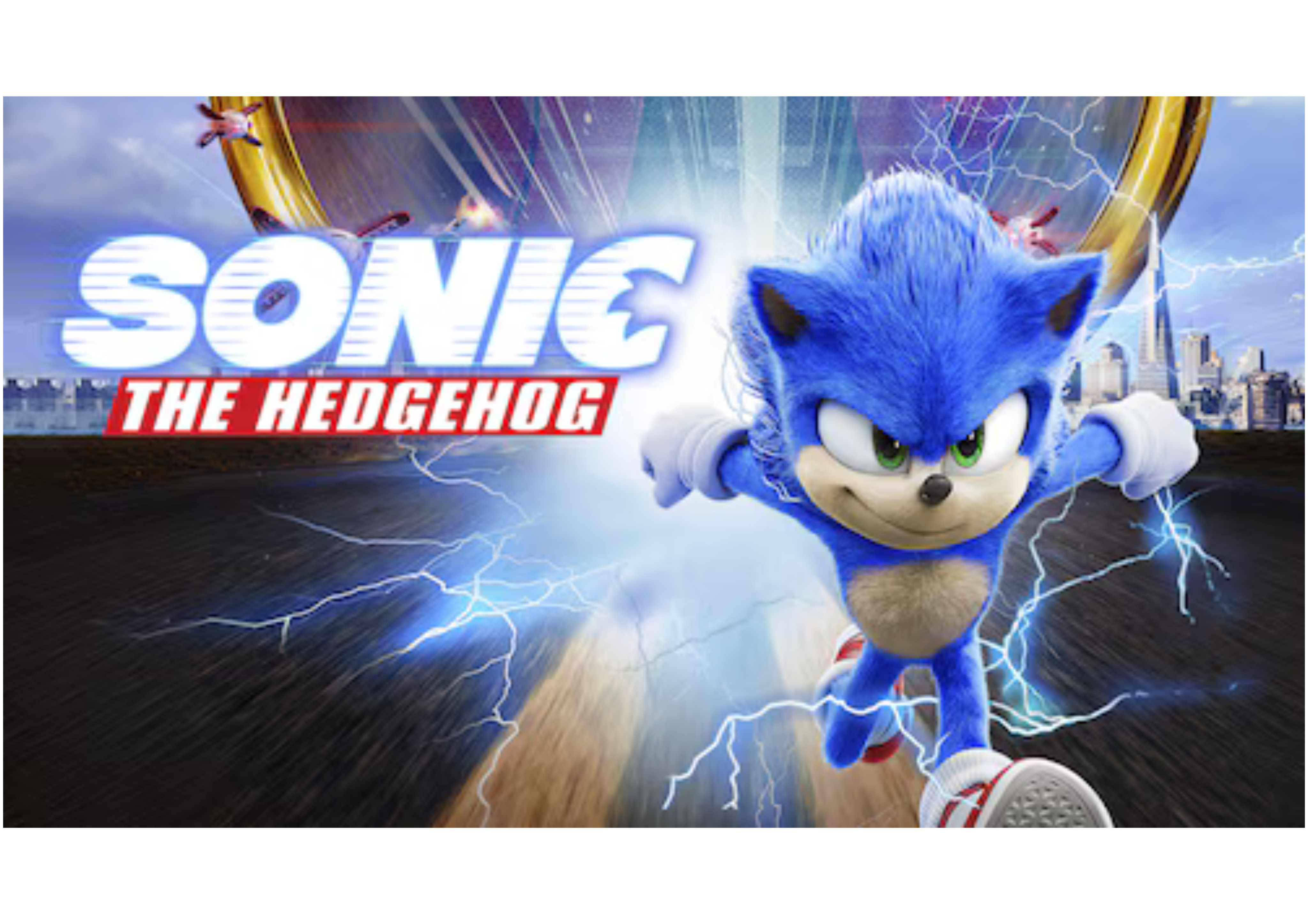 Sonic med lyn Toppers Drinktoppers 6 stk Ø8 cm