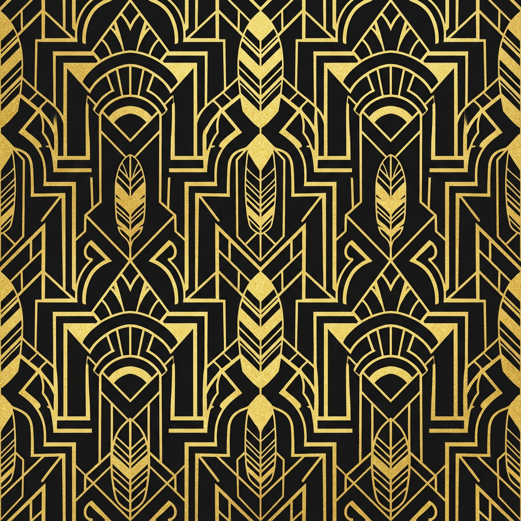 Guld Fjer Art Deco Toppers Drinktoppers 6 stk Ø8 cm