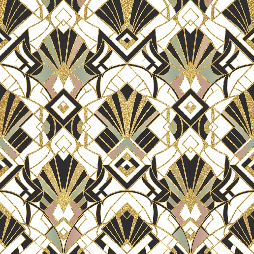 Art Deco Glamour Toppers Drinktoppers 6 stk Ø8 cm
