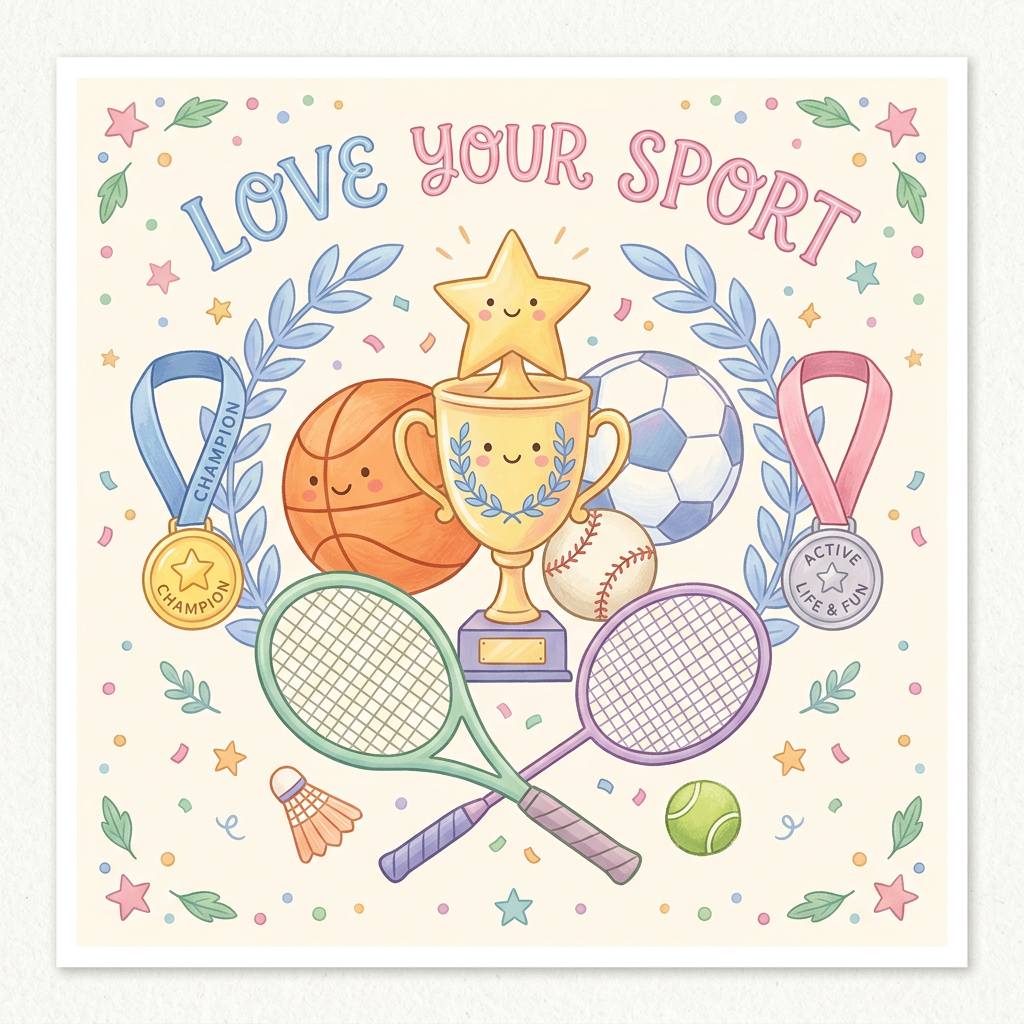 Søde sports glæder 2 Toppers Drinktoppers 6 stk Ø8 cm