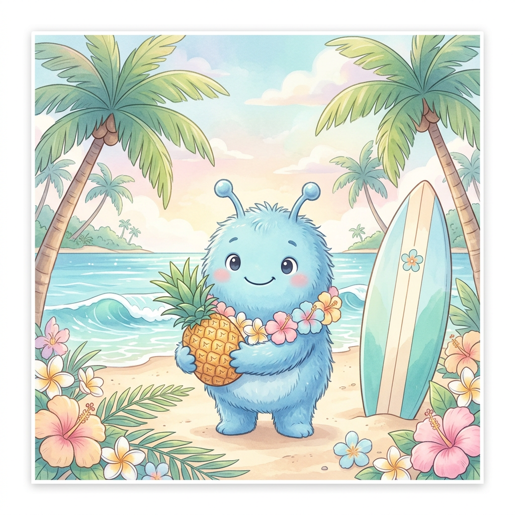 Stitch Ø-ferie Toppers Drinktoppers 6 stk Ø8 cm