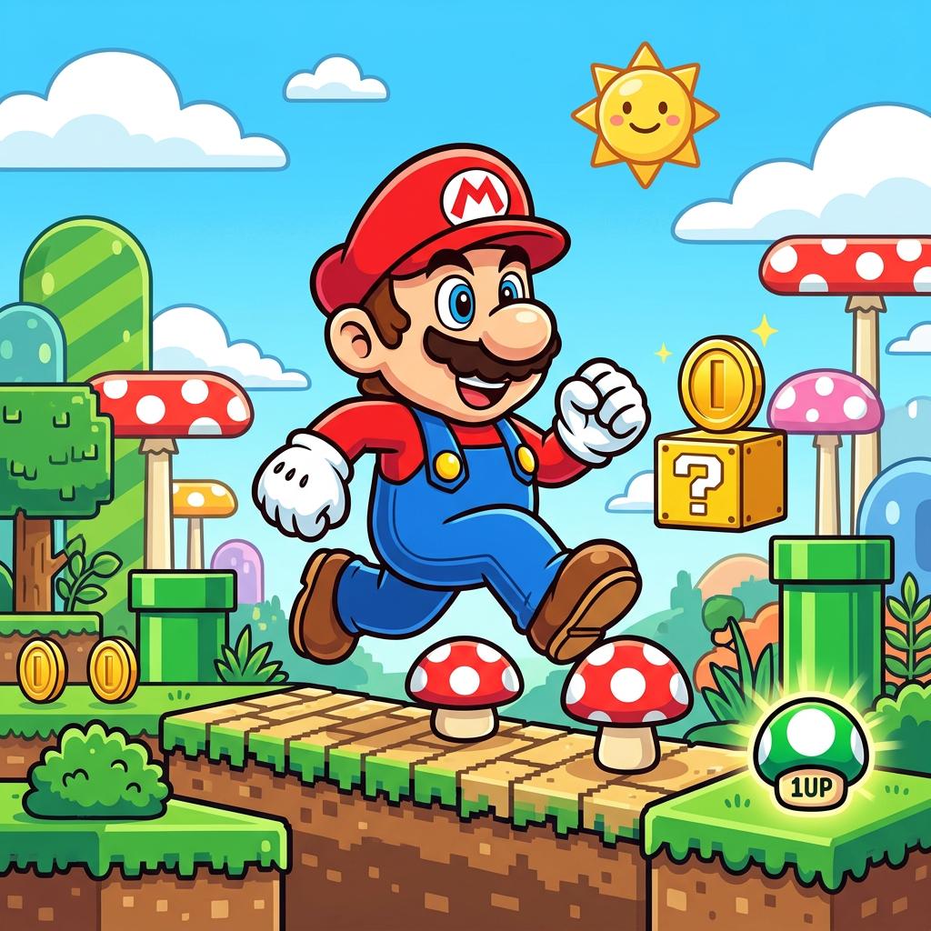 Super Mario eventyr Toppers Drinktoppers 6 stk Ø8 cm