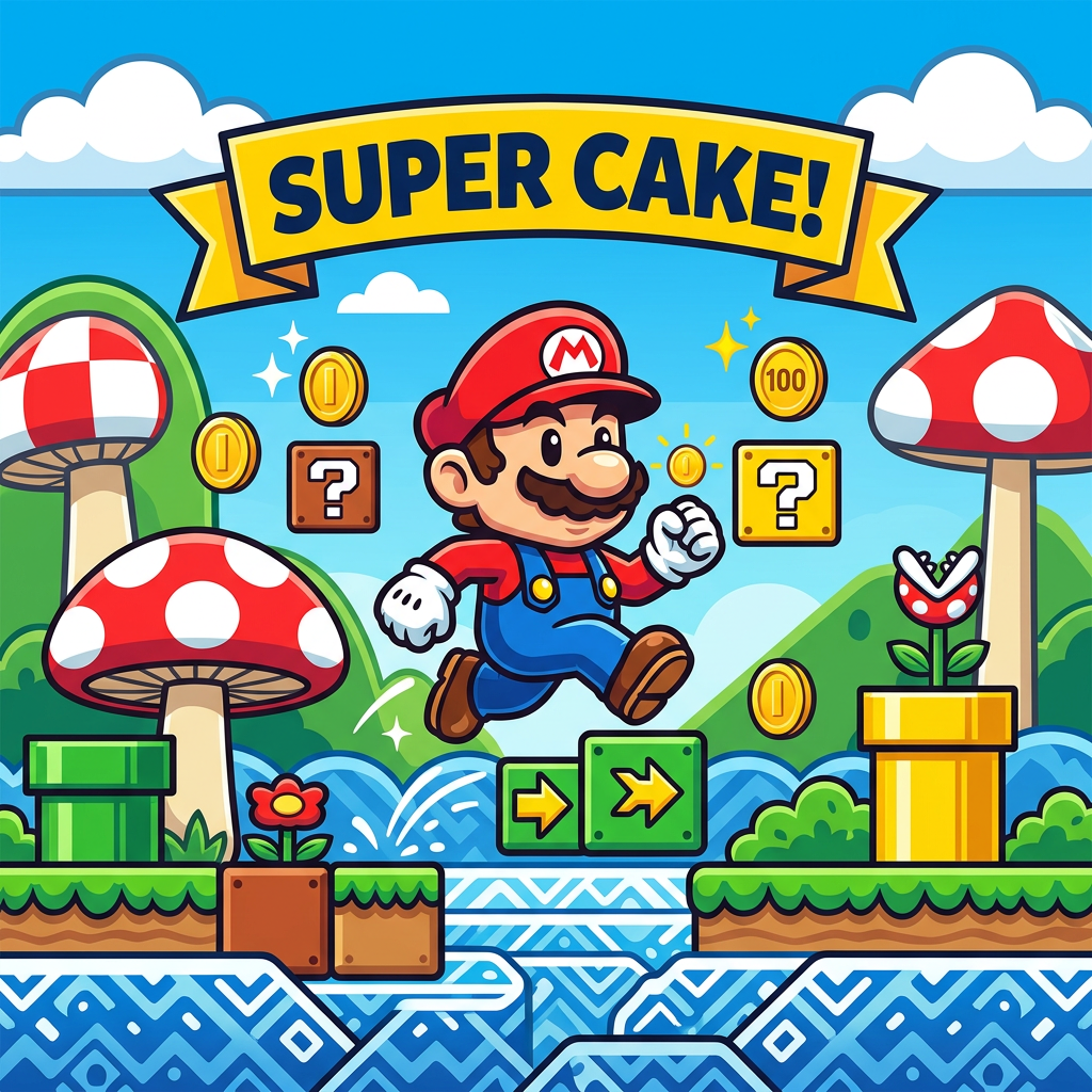 Super Mario Kage Eventyr Toppers Drinktoppers 6 stk Ø8 cm