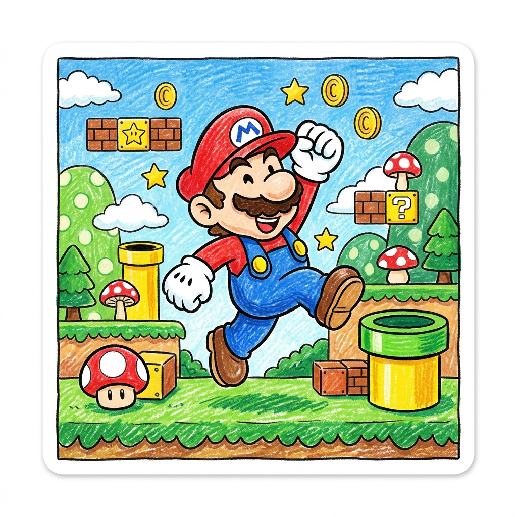 Mario Hoppe Eventyr Toppers Drinktoppers 6 stk Ø8 cm