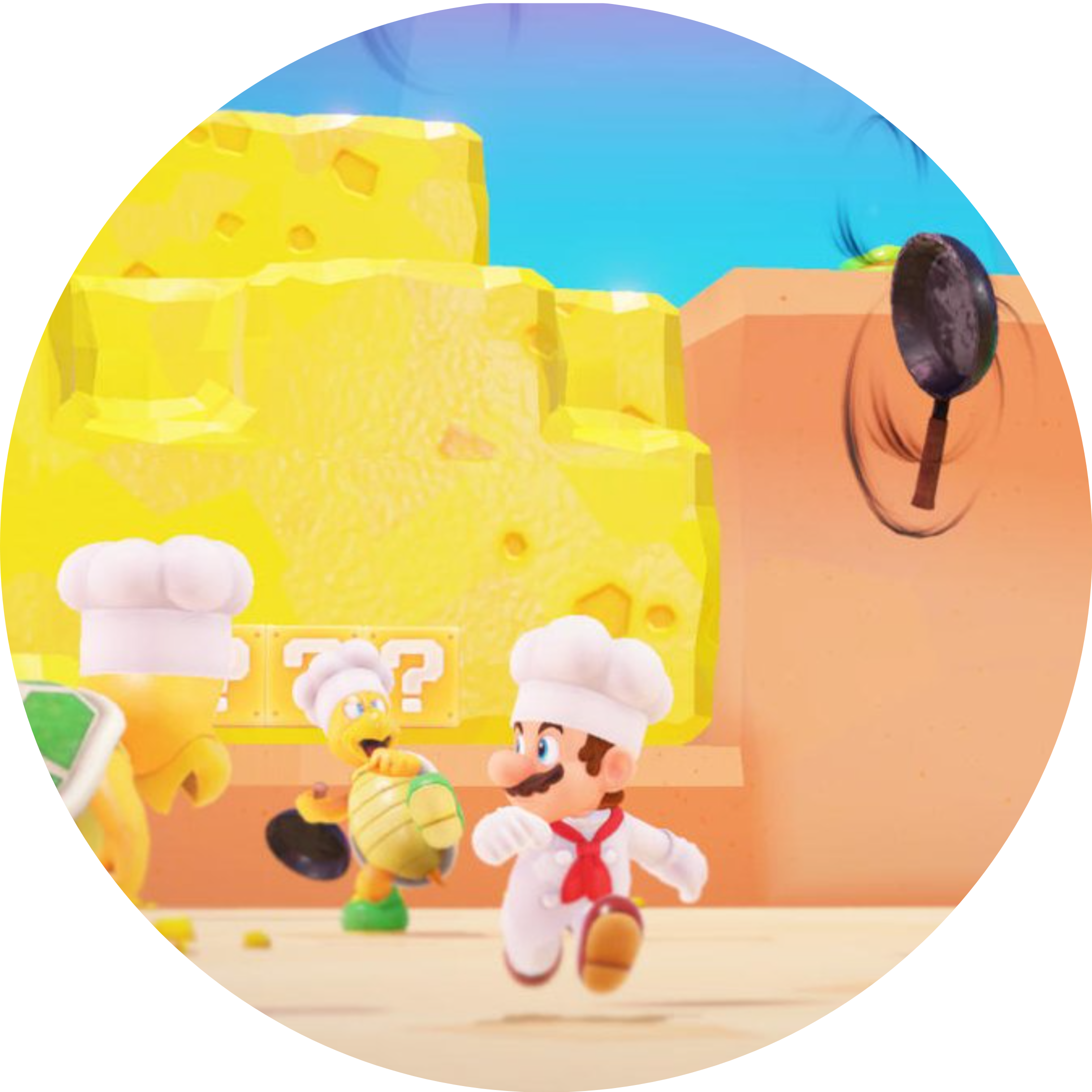 Kokke Mario på flugt Toppers Drinktoppers 6 stk Ø8 cm