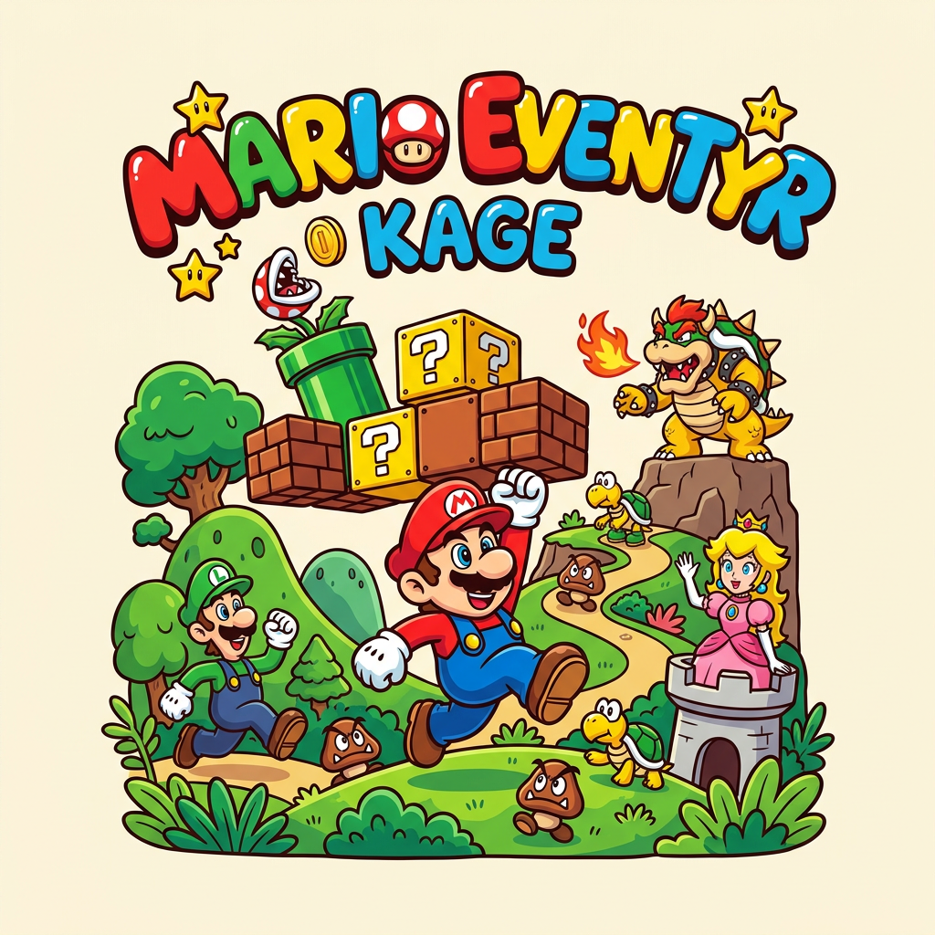 Mario Eventyr Kage Toppers Drinktoppers 6 stk Ø8 cm