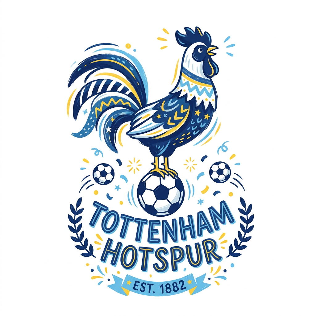 Hotspur Hane Fodbold Toppers Drinktoppers 6 stk Ø8 cm