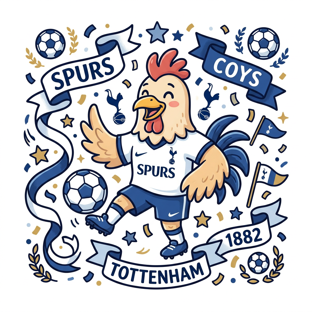 Tottenham kyllingefodboldfest Toppers Drinktoppers 6 stk Ø8 cm