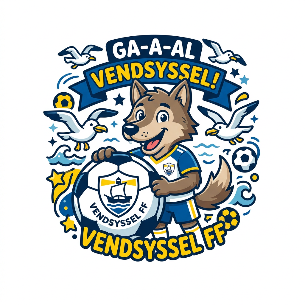 Ulvemaskot Fodbold Jubel Toppers Drinktoppers 6 stk Ø8 cm
